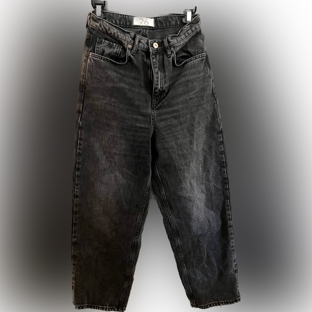 Free People Black faded wash denim jeans size 26 - Picture 2 of 5